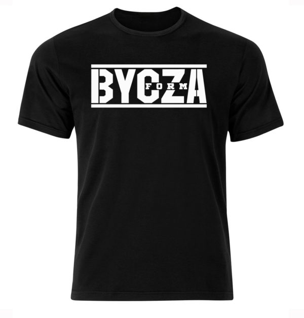Koszulka na siłownię z nadrukiem BYCZA FORMA