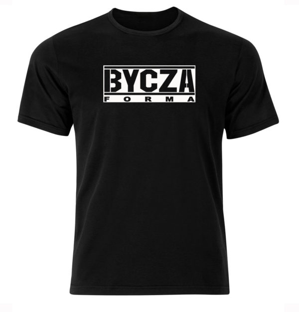 Koszulka na siłownię z nadrukiem BYCZA FORMA, koszulka na trening