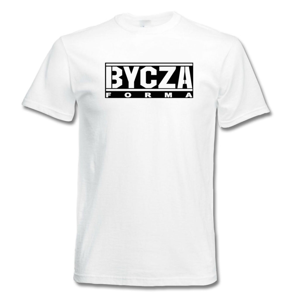 Koszulka na trening, koszulka sportowa nadrukiem BYCZA FORMA