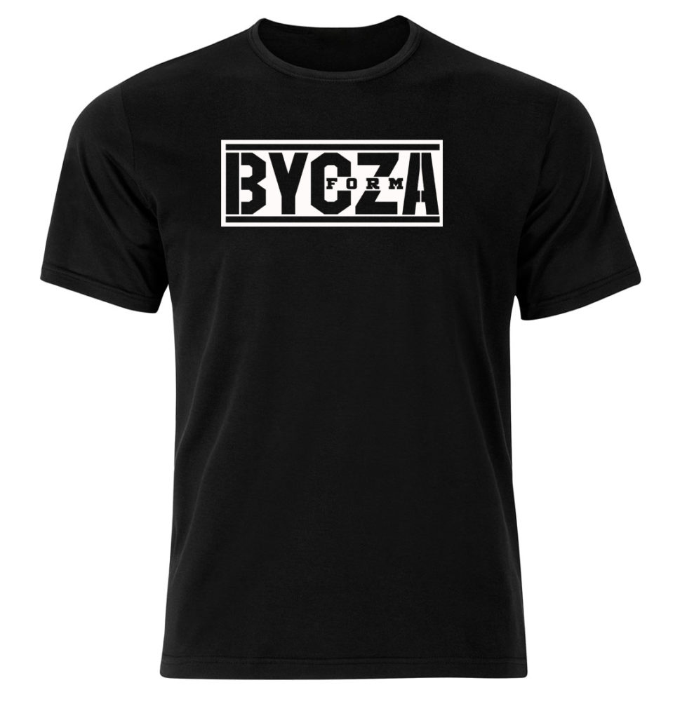 Koszulka na siłownię z nadrukiem BYCZA FORMA, koszulka treningowa