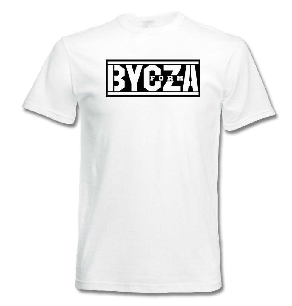 Koszulka na trening, koszulka na siłownię z nadrukiem BYCZA FORMA