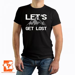 Koszulka let's get lost - męska koszulka z nadrukiem dla miłośników gór