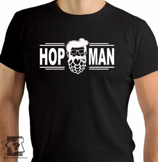 Koszulki dla piwoszy, hop man - męskie koszulki z nadrukiem