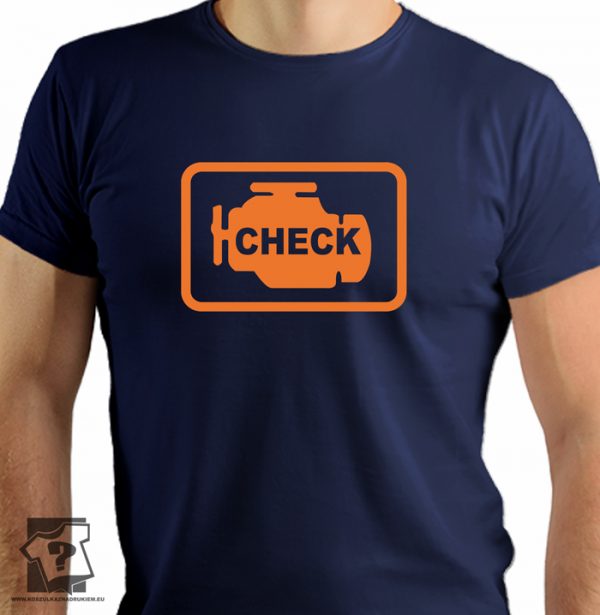 Check engine - koszulki z nadrukiem dla mechanika