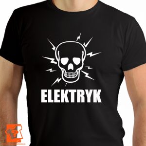 Elektryk - męskie koszulki z nadrukiem dla elektryka