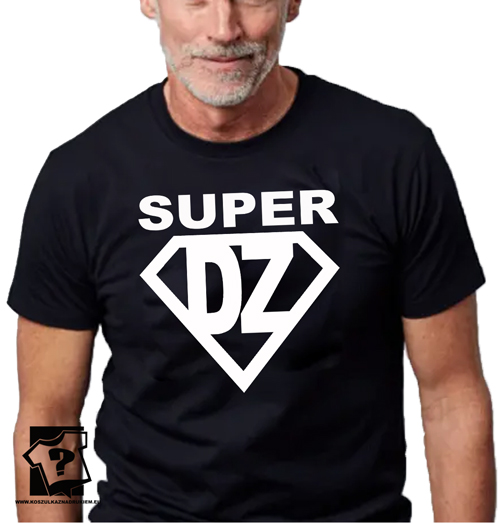 T-shirt super dziadek - prezent na dzień dziadka - koszulka z nadrukiem