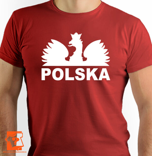 Czerwona koszulka reprezentacji Polski z napisem/or?em - koszulka z nadrukiem