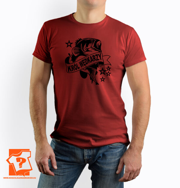 Król wędkarzy - koszulka z nadrukiem dla wędkarzy