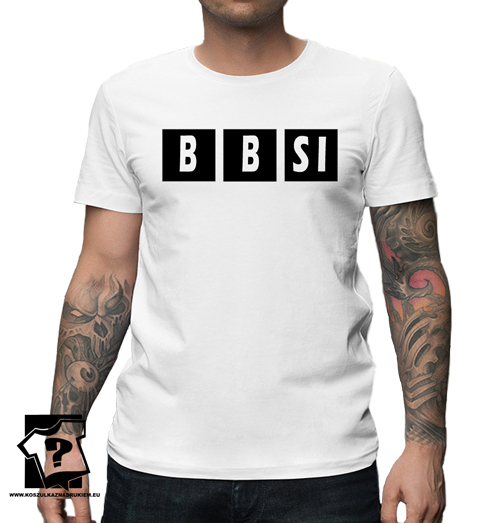 B B SI śmieszne koszulki męskie z nadrukiem