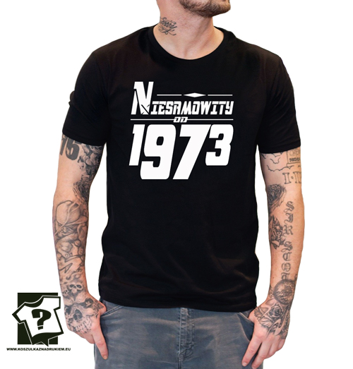 Niesamowity od 1973 męska koszulka z nadrukiem prezent na urodziny Niesamowity od 1973 męska koszulka z nadrukiem prezent na urodziny