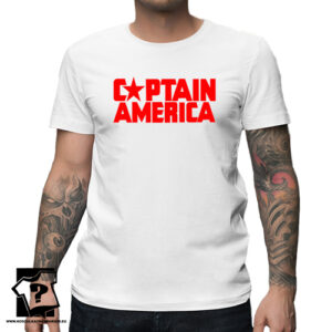 Koszulka captain america męska koszulka na urodziny z nadrukiem filmowym