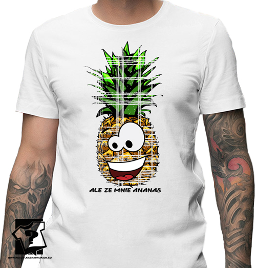 Śmieszne koszulki męska koszulka z nadrukiem ale ze mnie ananas prezent na urodziny