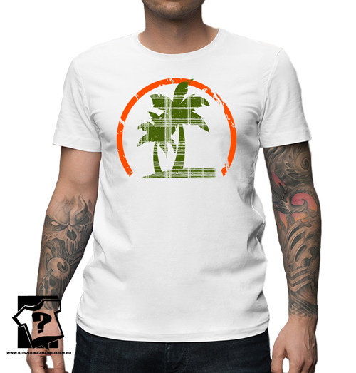 Śmieszne koszulki męska koszulka z nadrukiem palma