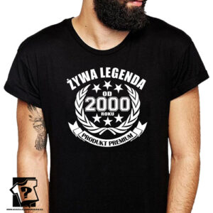 Żywa legenda 2000 koszulka personalizowana z nadrukiem na urodziny