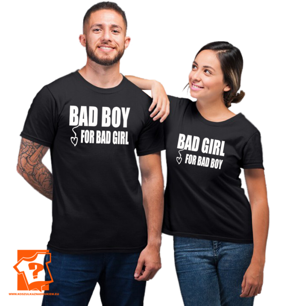 Koszulka dla par zakochanych dla dwojga - bad boy bad girl