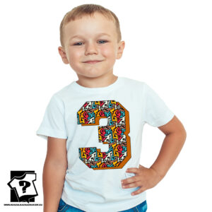 Koszulka na 3 urodziny dla chłopca koszulka dziecięca prezent