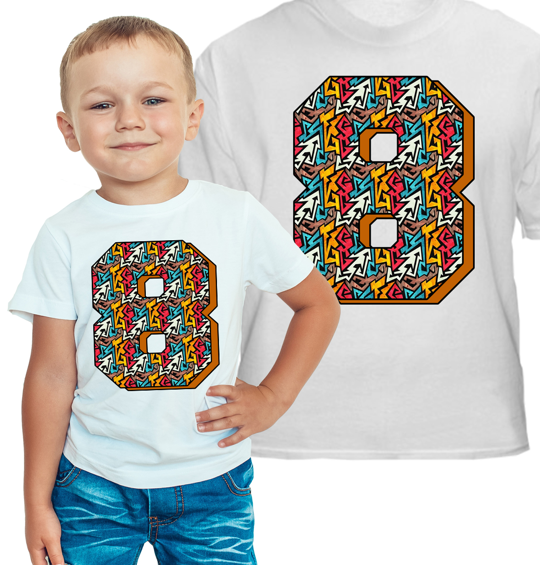 Koszulka na 8 urodziny dla chłopca koszulka dziecięca prezent