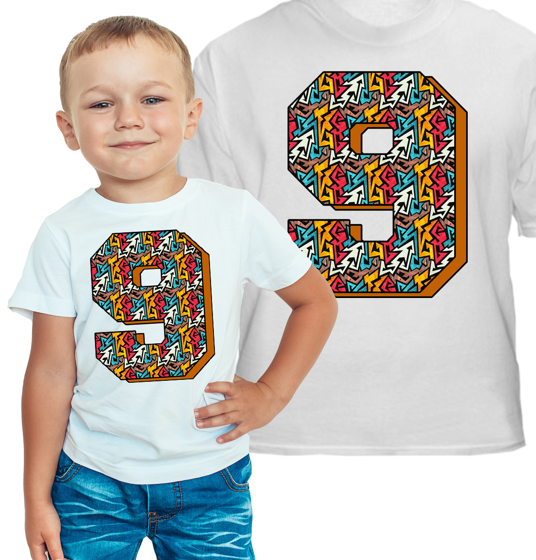 Koszulka na 9 urodziny dla chłopca koszulka dziecięca prezent