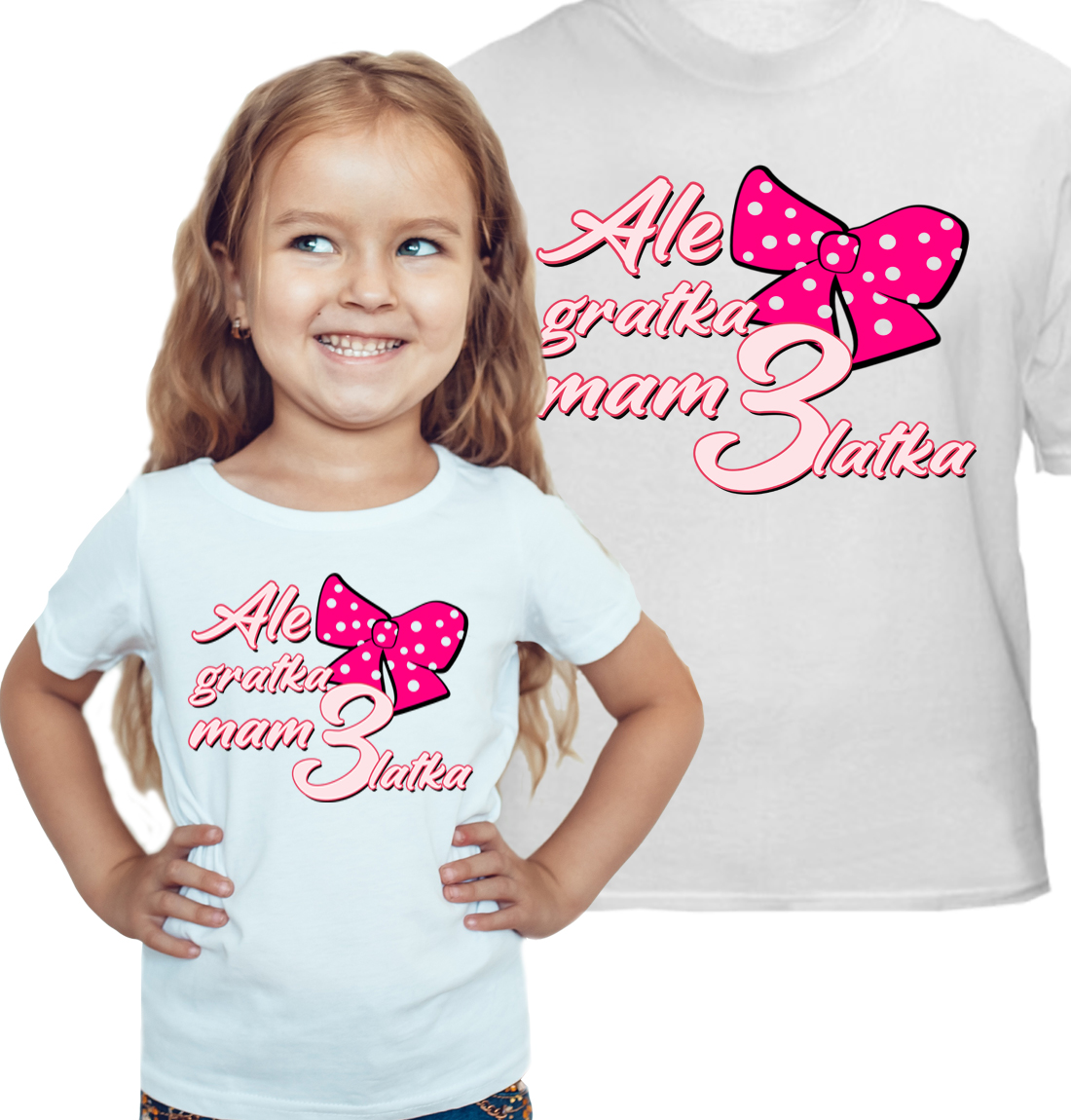 KOSZULKA URODZINY ALE GRATKA MAM 3 CZTERY LATKA